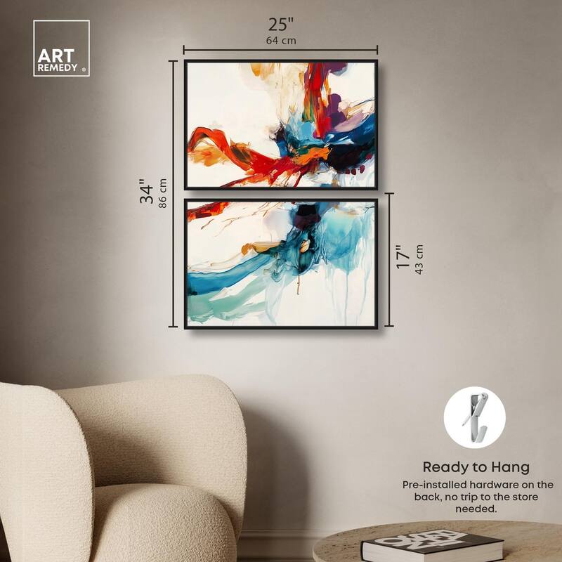 Vibrant Palette I Canvas Set of 2 by Art Remedy