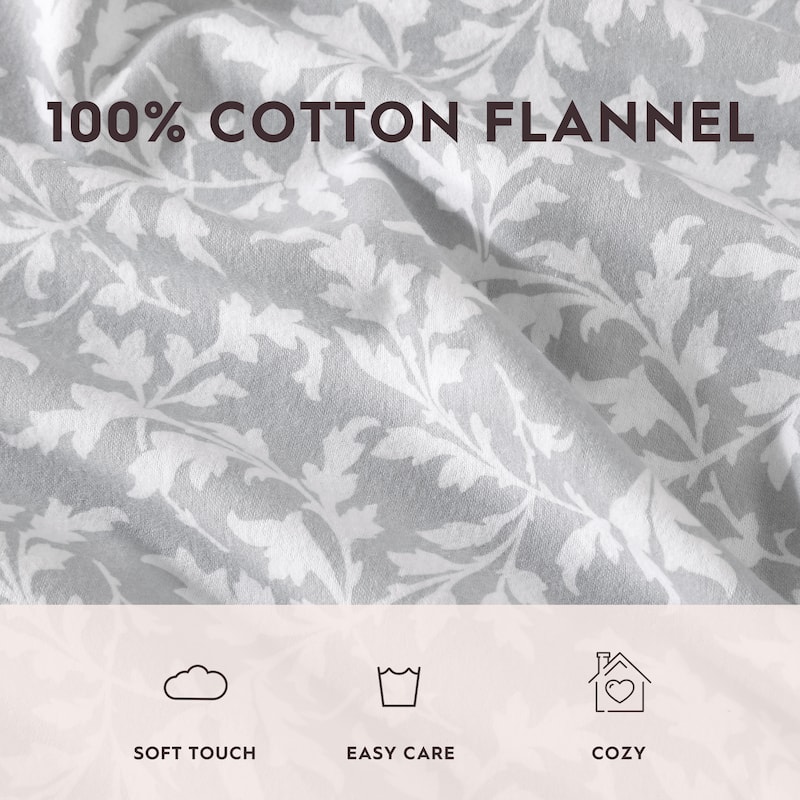 Laura Ashley Printed Cotton Flannel Sheet Set