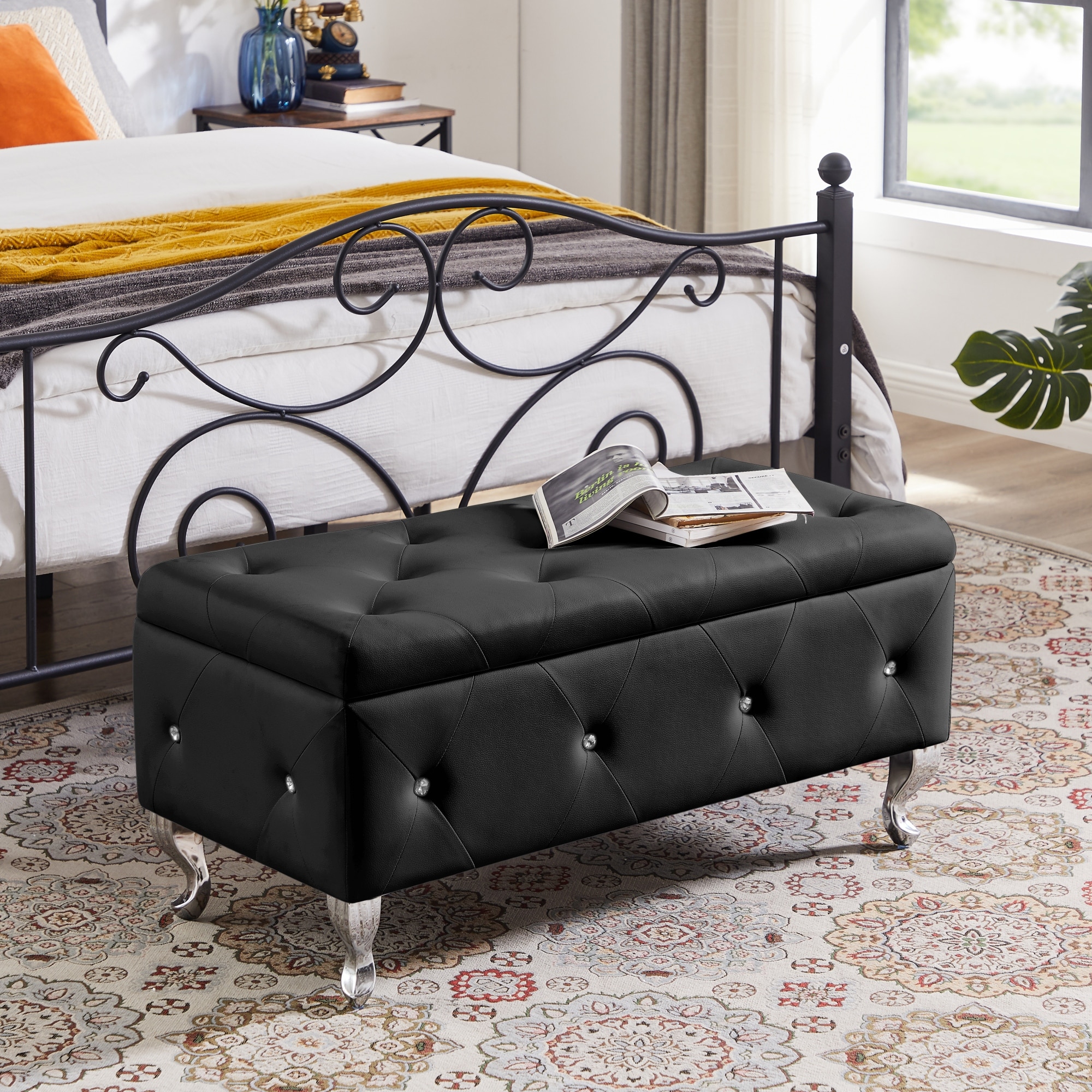 Flip top shop entryway storage bench
