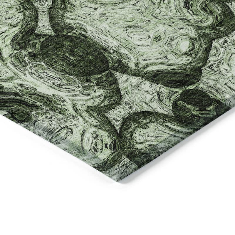 HomeRoots Abstract Transitional Rectangle Outdoor Rug