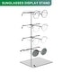 preview thumbnail 3 of 5, Sunglasses Display Stand, 1Pcs - Stainless Steel 4-tier Sunglass Rack