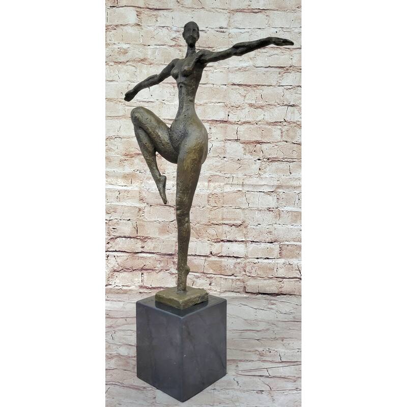 Original Signed Real Bronze Female Fertility Goddess Statue Sculpture Abstract