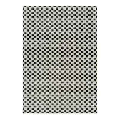 Altoz Abstract Shapes Weather Resistant Sleek Contemporary Outdoor Rug