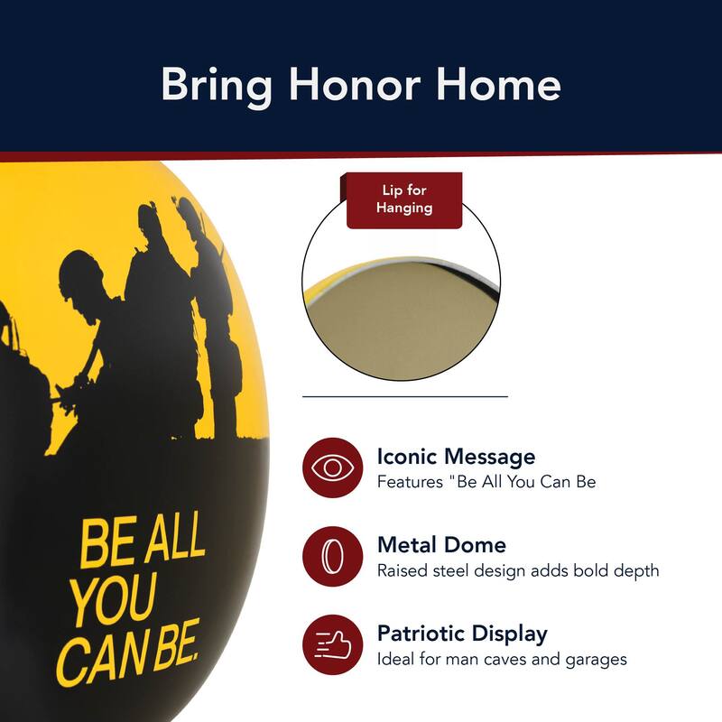 Dome Shaped Metal Wall Art Sign - 15" x 15" Retro Vintage Wall Décor for Bar, Man Cave, Garage, Game Room & Home - 15" x 15"