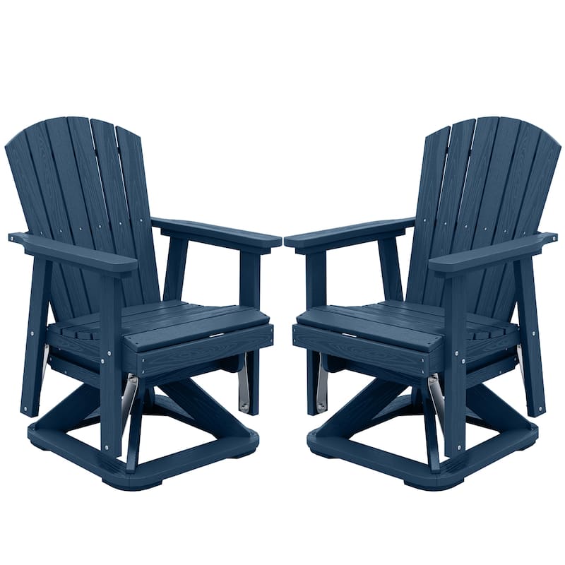 HDPE Adirondack Swivel Glider, Outdoor Patio Chair