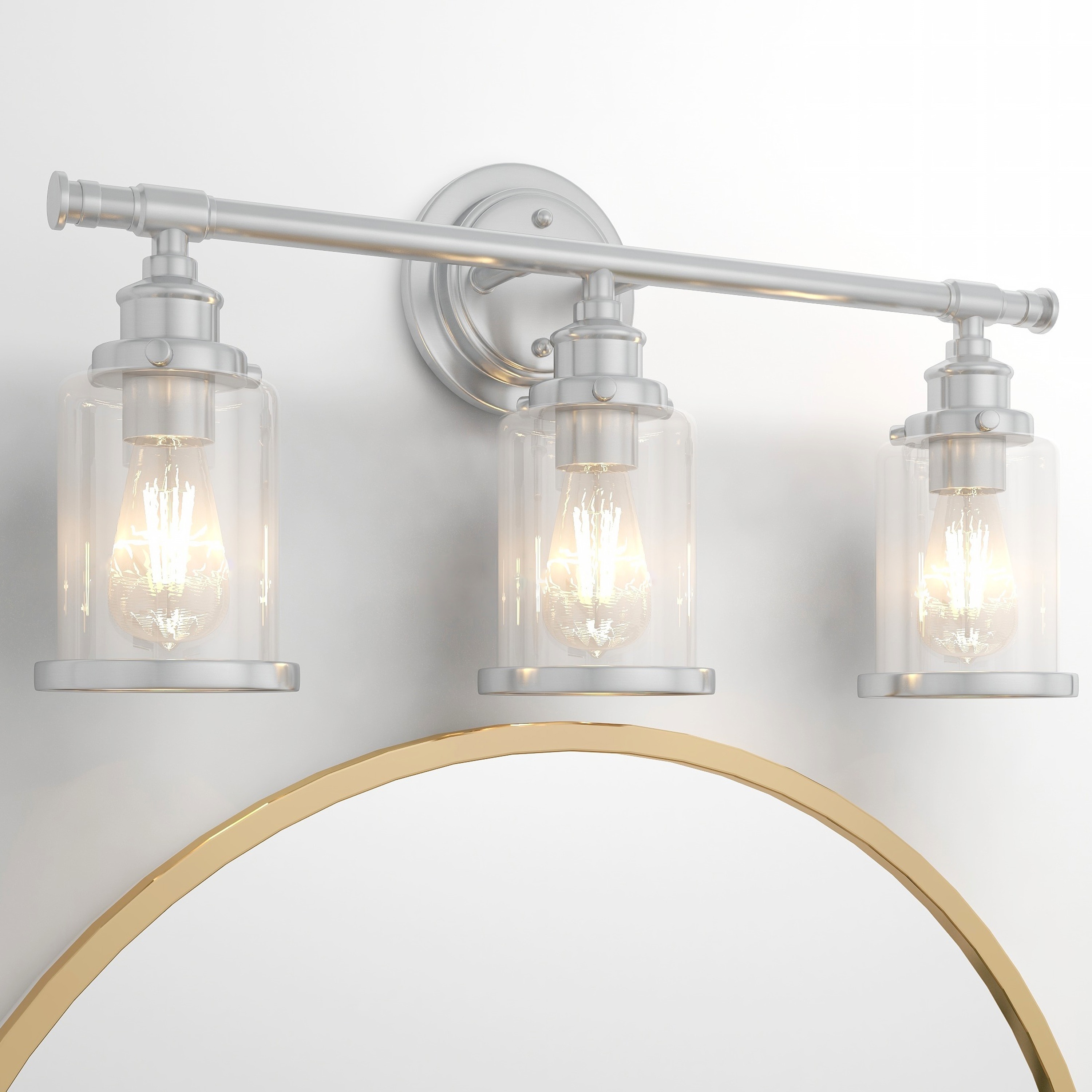 3 Light Vanity Light Fixture,5-Piece All-In-One Bathroom Set - 23.5"x7.37"x12"