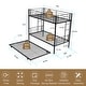 preview thumbnail 51 of 66, VECELO Twin Over Twin Metal Bunk Bed Frame for Kids Teens, Heavy Duty Noise-Free Platform Bed, Storage Space