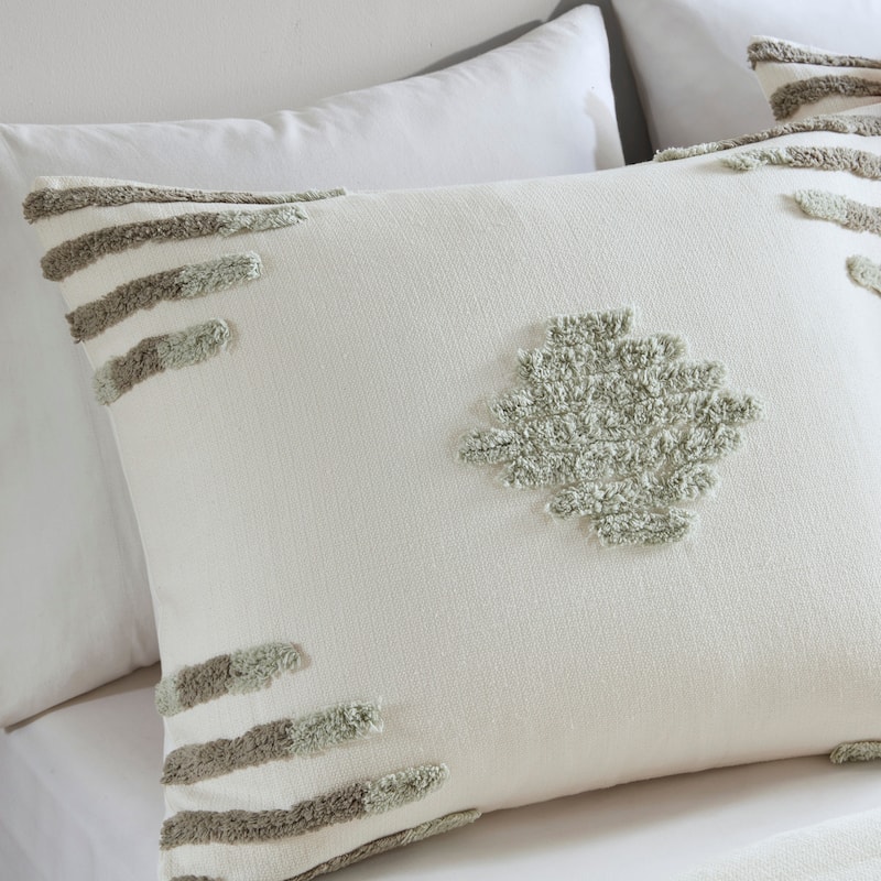 INK+IVY Tahli 3 Piece Cotton Blend Chenille Duvet Cover Set