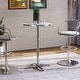 Sanibel Silver 24-inch Round Top Adjustable Indoor/ Outdoor Bistro Bar ...