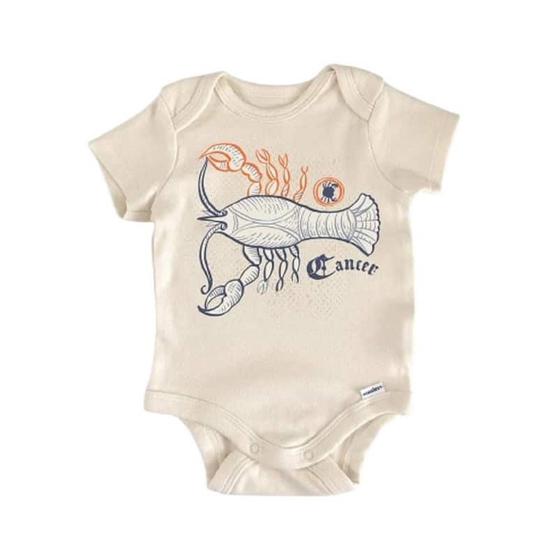 Cancer Zodiac Constellation - Baby Boy Girl Clothes Infant Bodysuit Funny Cute - White - 6-9M