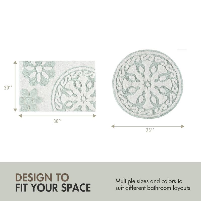 Madison Park Casablanca Medallion Cotton Tufted Bath Rug