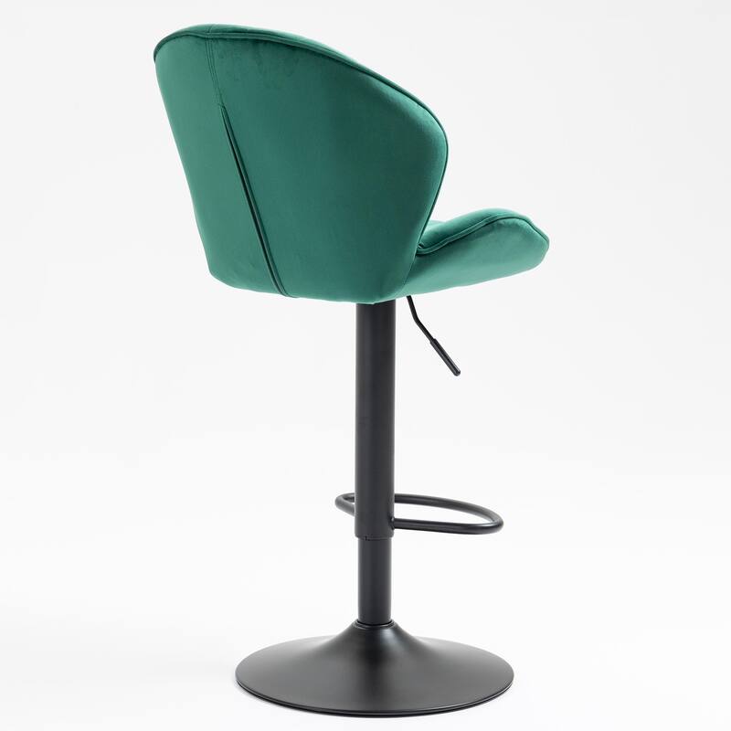 Adjustable Barstools with Back and Footrest,Set of 2