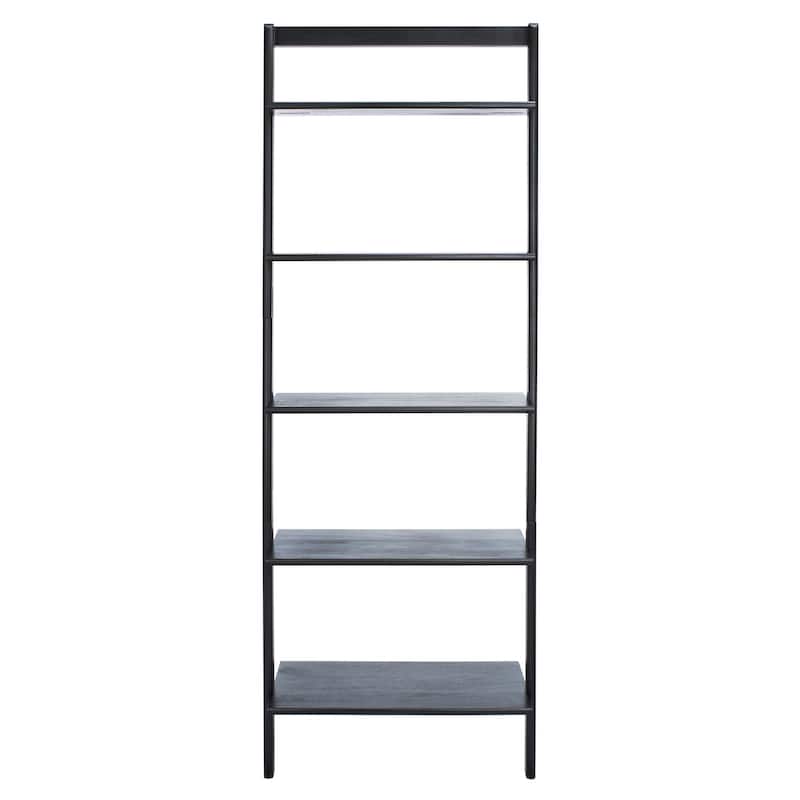 SAFAVIEH Vukica 5-Tier Leaning Etagere Bookcase - 27.6" W x 14" L x 76" H - 28Wx14Dx76H