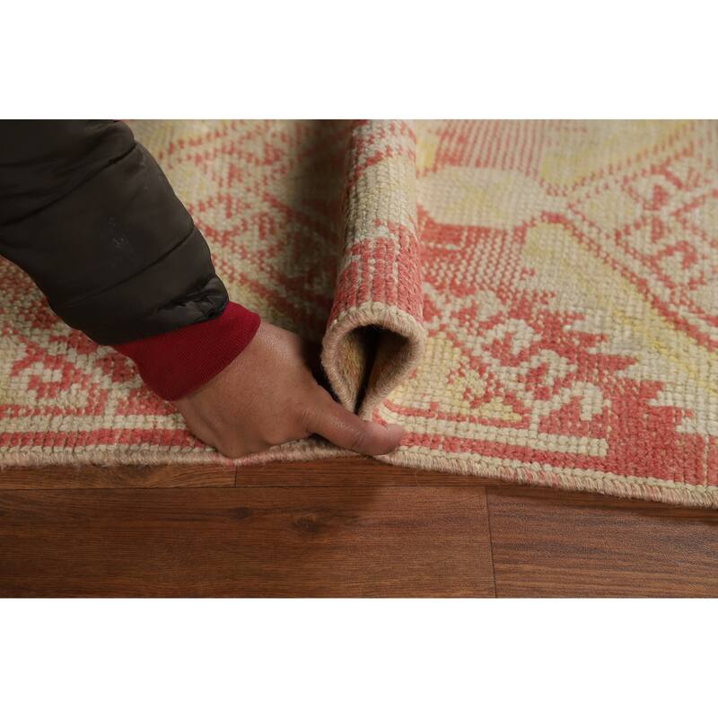 All-Over Geometric Bakhtiari Persian Rug Hand-Knotted Wool Carpet - 3'10" x 7'0"
