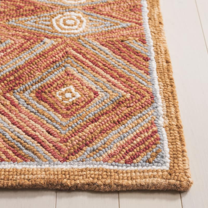 SAFAVIEH Handmade Micro-Loop Hiltrud Modern Wool Rug