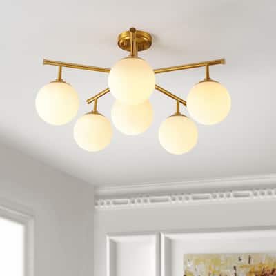 SAFAVIEH Lighting Ardith Flush Mount - 26" W x 26" D x 15" H - 26Wx26Dx15H