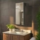 preview thumbnail 22 of 89, Bathroom Medicine Cabinet, Aluminum, Recessed/Surface Mount, Right/Left Hinged, Mirrored Interior 15 X 40