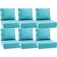 preview thumbnail 93 of 120, Gymojoy 24"x24"x6" Thick Cushions & Pillows Set - Deep Seat Indoor/Outdoor Water & Fade Resistant Pale Blue - Six Sets