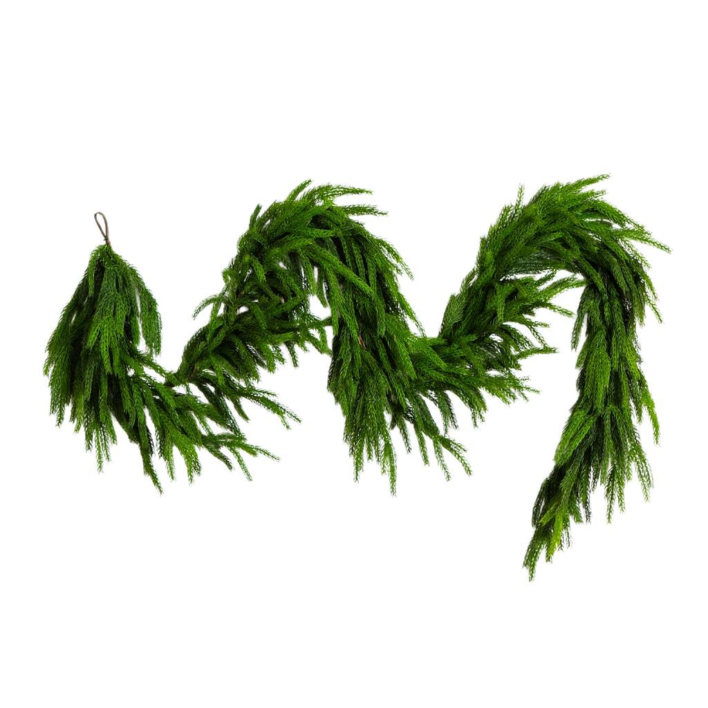 10-ft Artificial Real Touch Norfolk Island Pine Garland