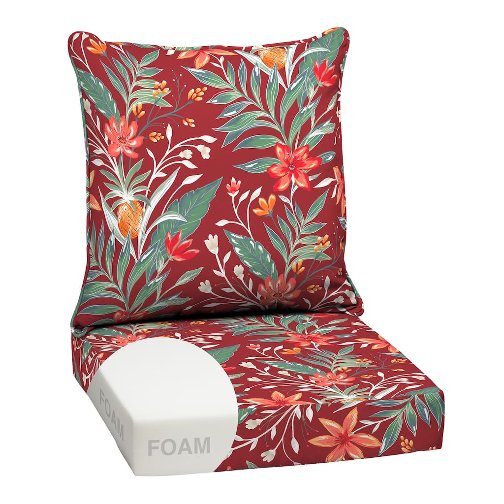 ARDEN earthFIBER Outdoor Foam Deep Seat Cushion Set, 24 in x 24 in