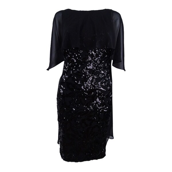 calvin klein black sequin dress