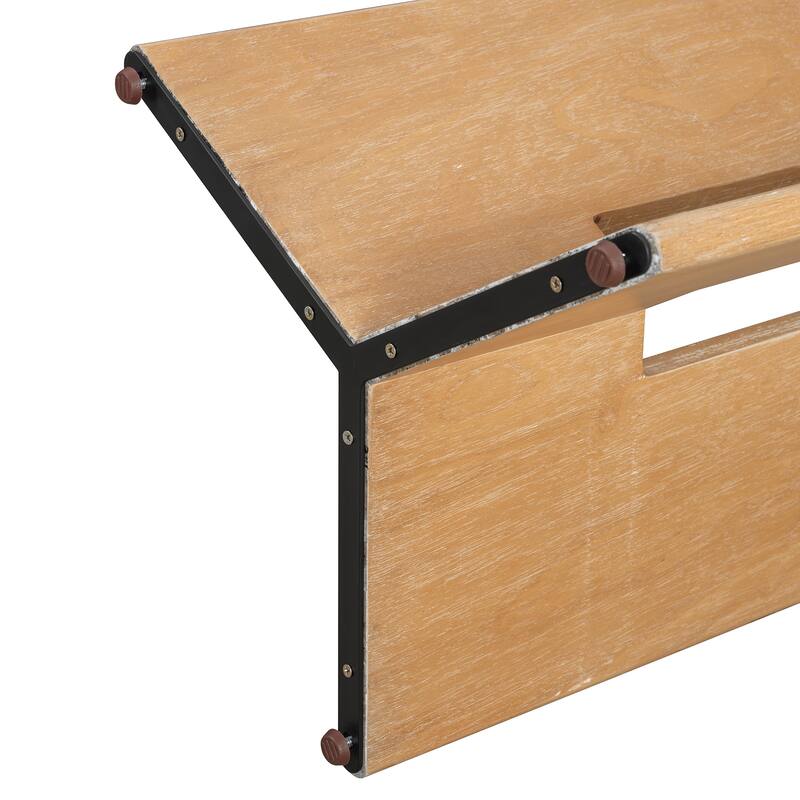 Farmhouse 60" Rectangular Dining Table with Distressed Finish for Dining Room and Kitchen Use