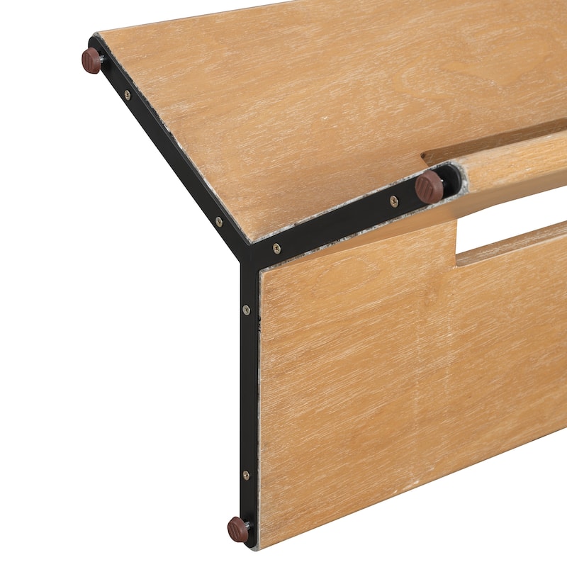 Farmhouse 7-Piece Wood Dining Table Set for 6 Upholstered Chairs Crafted for Comfort and Durability