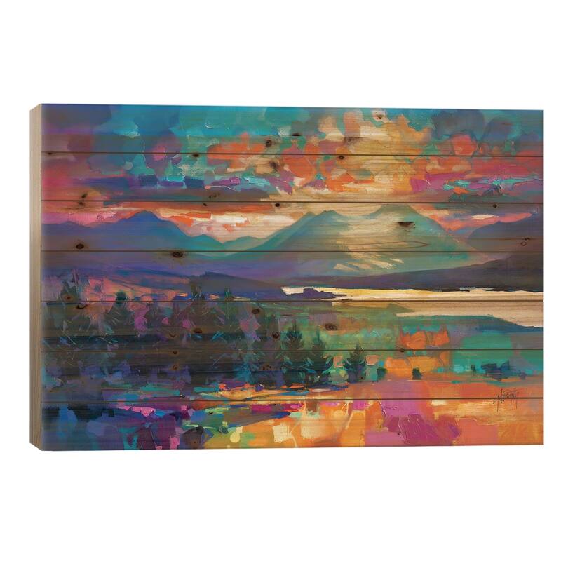 Callums Road Print On Wood by Scott Naismith - Multi-Color - 18x26x1.5