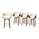preview thumbnail 68 of 167, Glitzhome Set of 2 or 4 Modern Counter & Bar Height Wooden Swivel Bar Stools