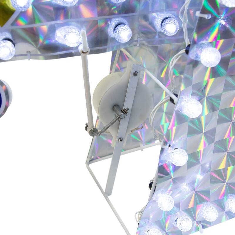 48" Yellow Red Holographic Snowmen on See Saw Outdoor Christmas Decor - Multi