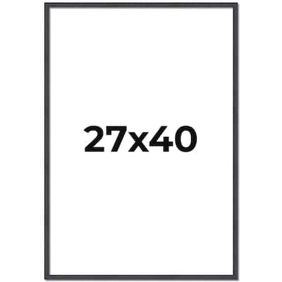 27x40 Frame Brown Movie Poster Solid Wood Frame - Complete Modern