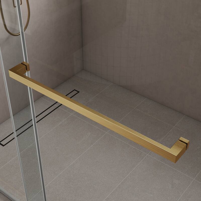 VS Series 62" - 66" W X 78" H Soft Closing Frameless Double Sliding Shower Doors With 3/8" Clear Tempered Glass