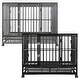 preview thumbnail 1 of 1, Heavy Duty Steel Dog Crate - Two-Door with Tray by SmithBuilt