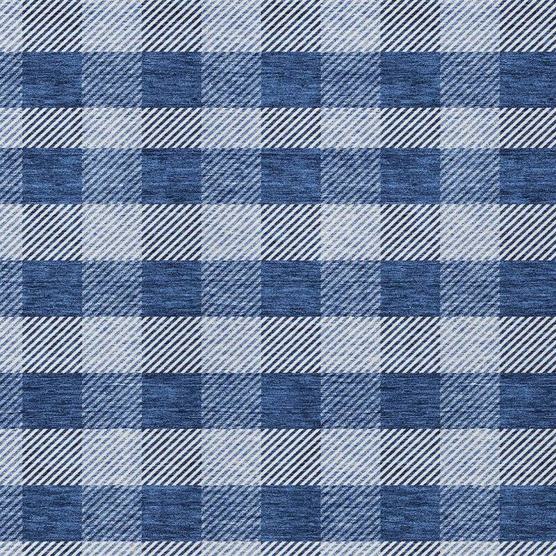 HomeRoots Plaid Transitional Rectangle Outdoor Rug