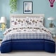 preview thumbnail 2 of 3, Kids Boys Printed 600 Thread Count Cotton Blend Percale Duvet Cover Fitted Sheet Ensemble Bedding Set, Nautical Sailing Boat