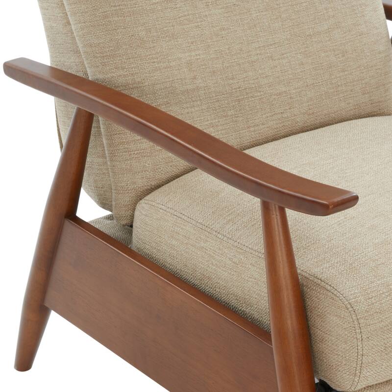 Taylor Wood Arm Push Back Recliner in Performance Fabric by Greyson Living