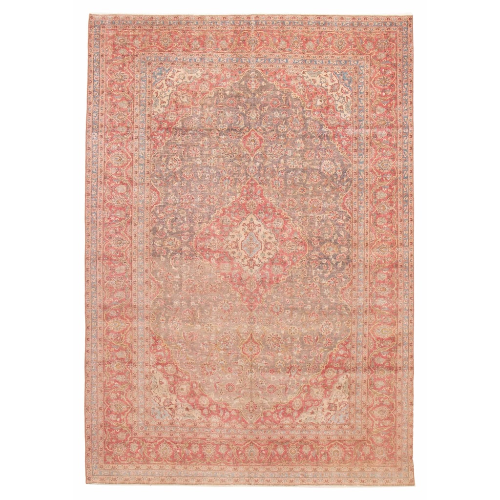 ECARPETGALLERY Hand-knotted Antalya Vintage Dark Grey Wool Rug - 9'5 x 13'9