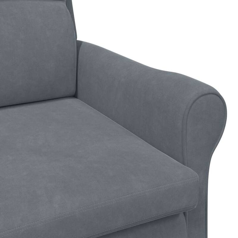 vidaXL Dark Gray Armchair Dark gray/Black Fabric with wood Standard - 29.9 x 37 x 40.2