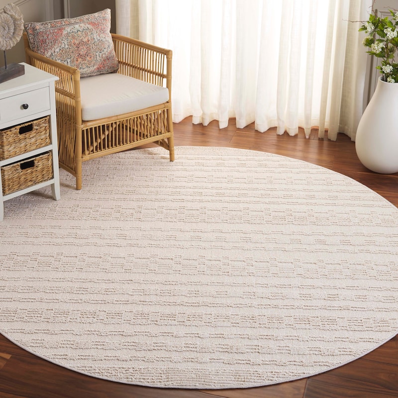 SAFAVIEH Paros Justina Rug - 6'7" Round - Ivory