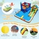 preview thumbnail 6 of 8, Gymax Giant Water Slide Bounce House w/Climbing Wall Splash Pool 750W
