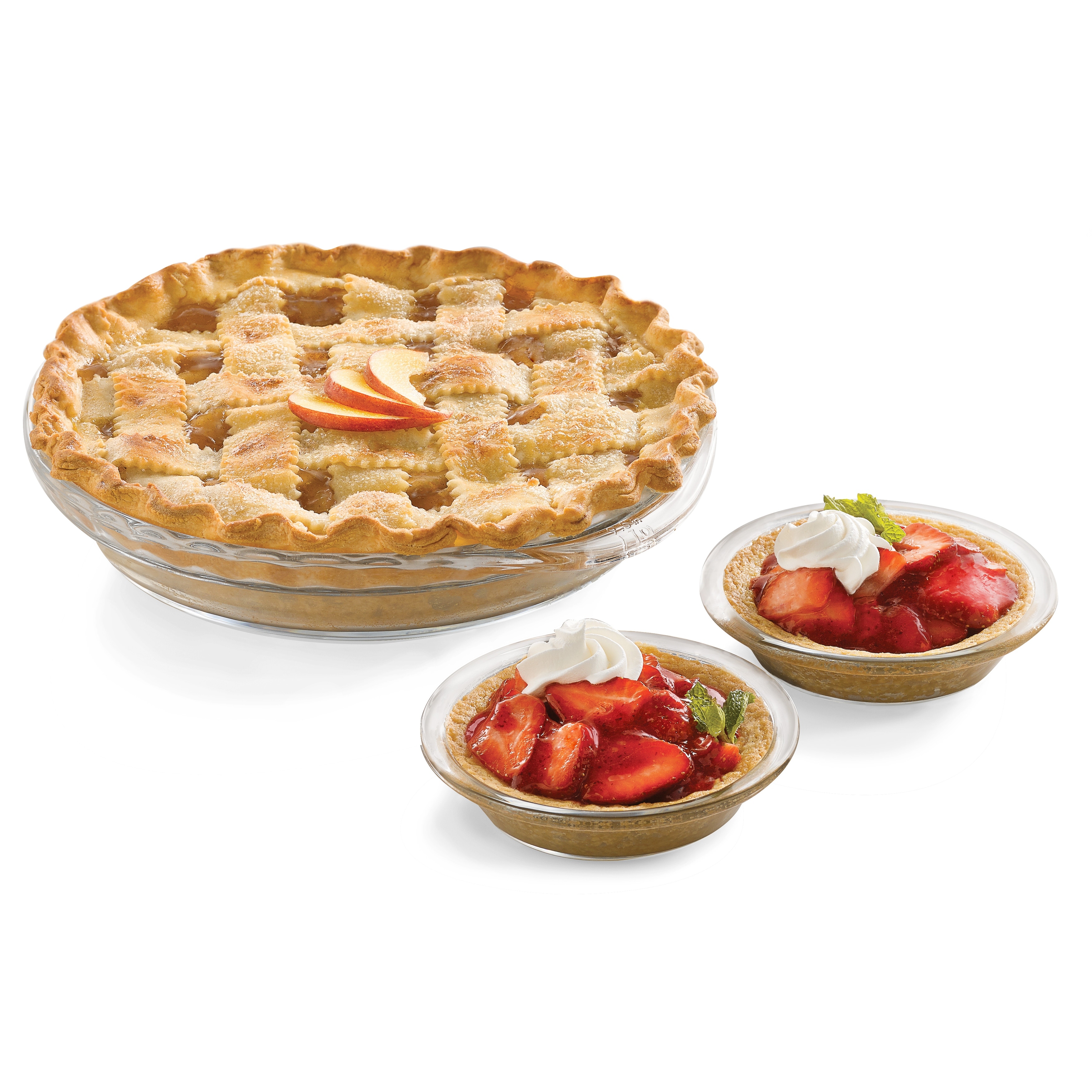 mini glass pie plates