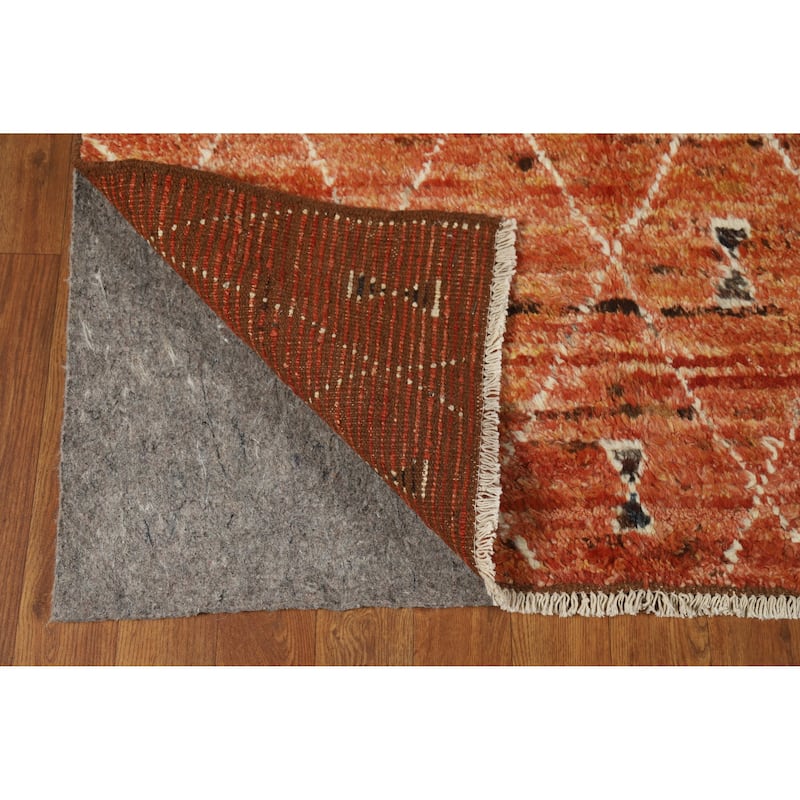 Trellis Moroccan Oriental Area Rug Handmade Wool Carpet - 6'9" x 9'8"