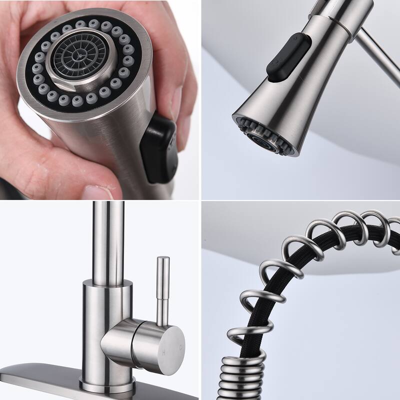Modern Single Handle Commercial Spring High Arc Kitchen Faucet