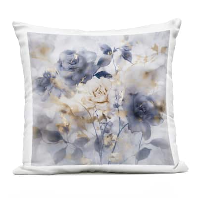 Stupell Muted Roses with Glam Detail Printed Outdoor Throw Pillow Design by Irene Weisz