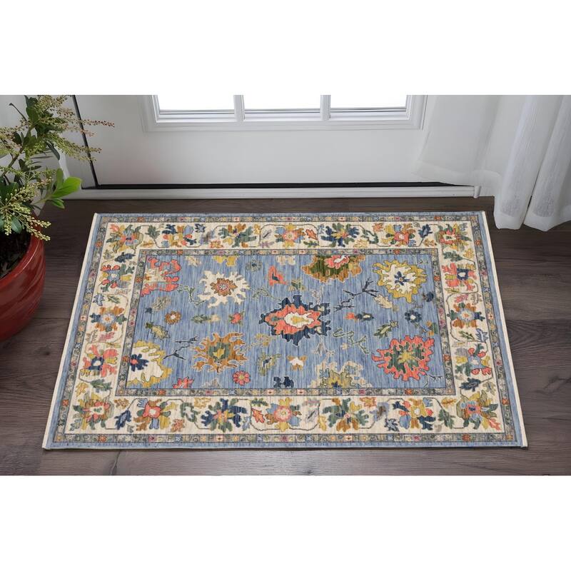 HomeRoots Oriental Traditional Rectangle Area Rug - 60.24 in. x 39.37 in.  x 0.32 in.