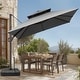 preview thumbnail 1 of 36, VredHom Double Top 10x10 FT Square Patio Cantilever Umbrella with Rod Wheel Base