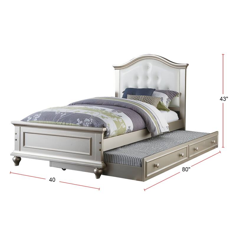 Twin Size Bed with Trundle