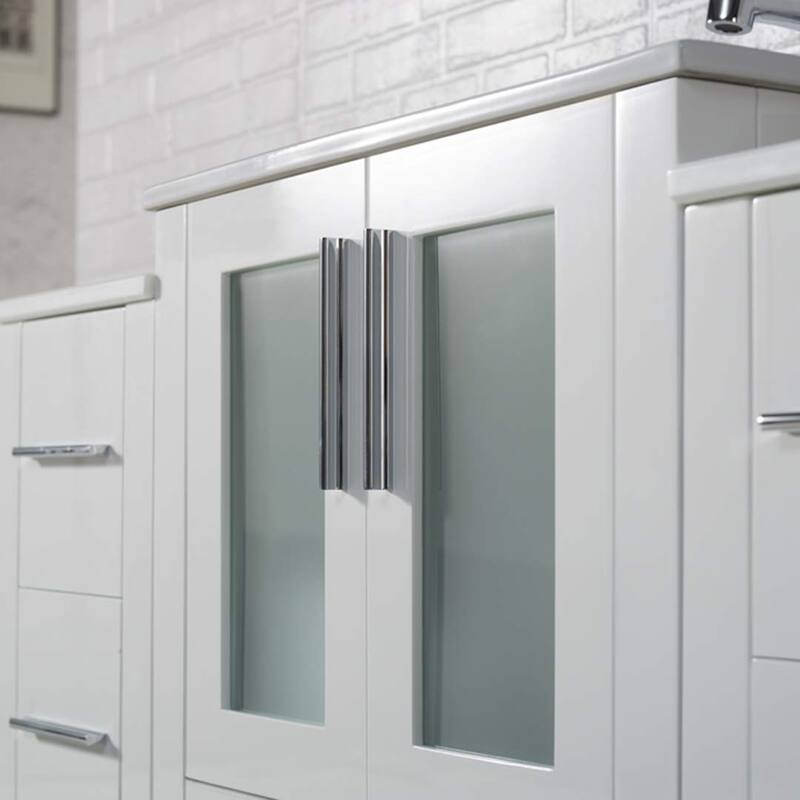 Blossom 48" Solid Wood Bathroom Vanity w/ Ceramic Sink & Side Cabinet