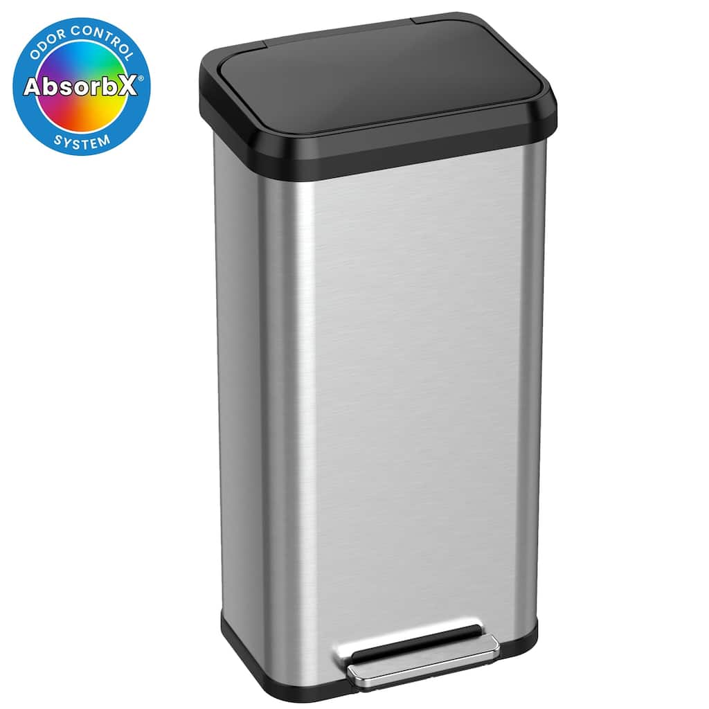 iTouchless 20 Gal SoftStep EXP Stainless Steel Kitchen Trash Can