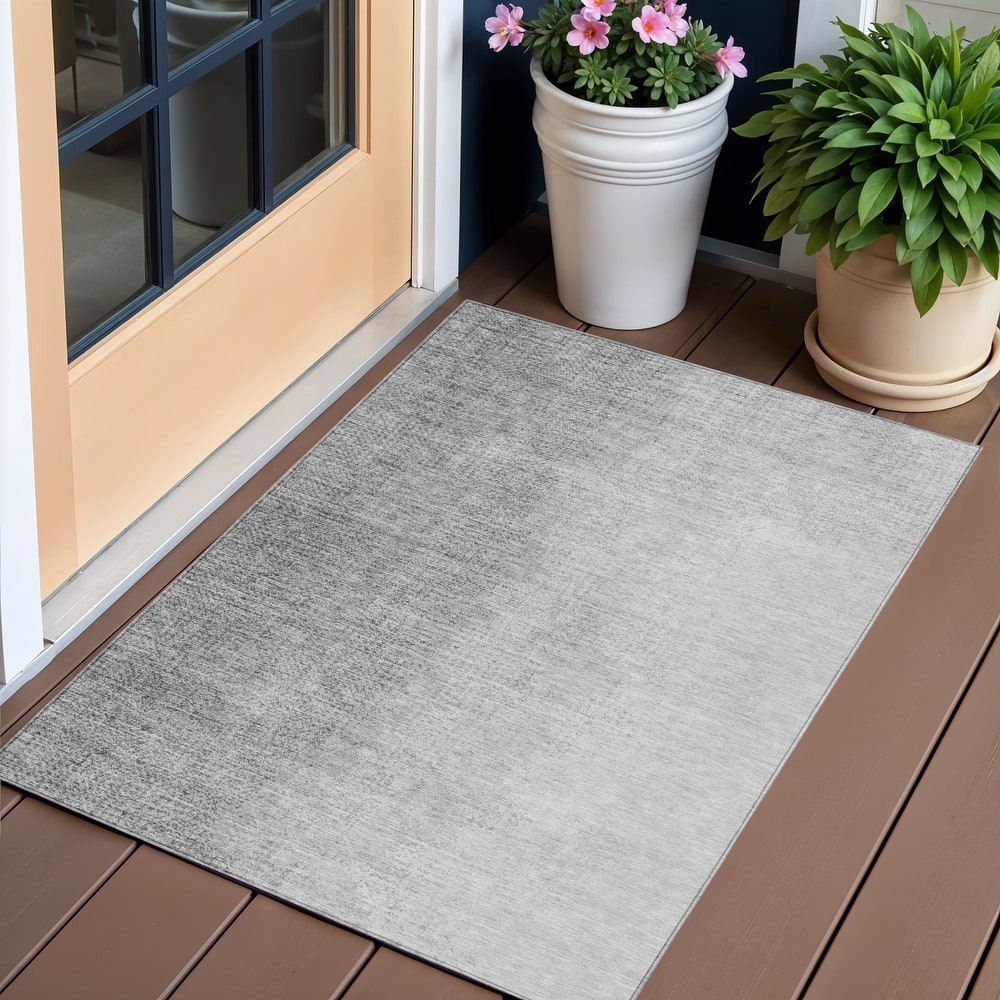 HomeRoots Abstract Transitional Rectangle Outdoor Rug